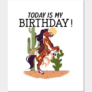 Today Is My Birthday Horse Posters and Art